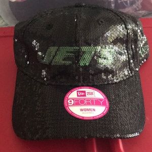 VS Pink Bling Sequin New York Jets Baseball Hat